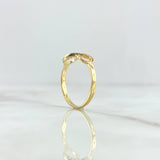 Anillo Infinito 1.55gr / T6 3/4 / Circones Blancos Oro Amarillo 18K *