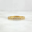 Anillo Media Churumbelas 1.85gr / T5 1/4 / Circones Blancos Oro Amarillo 18K *