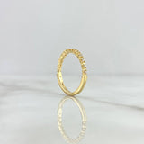 Anillo Media Churumbelas 1.85gr / T5 1/4 / Circones Blancos Oro Amarillo 18K *