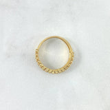 Anillo Lineas Cruzadas 2.45gr / T4 3/4 / Circones Blancos Oro Amarillo 18K *