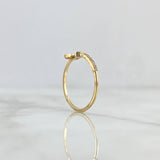 Anillo Linea FE 1.2gr / T6 1/2 / Circones Blancos Oro Amarillo 18K *