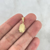 Dije Virgen Guadalupe Silueta 0.65gr / 2.2cm / Mate - Liso Oro Amarillo 18K *