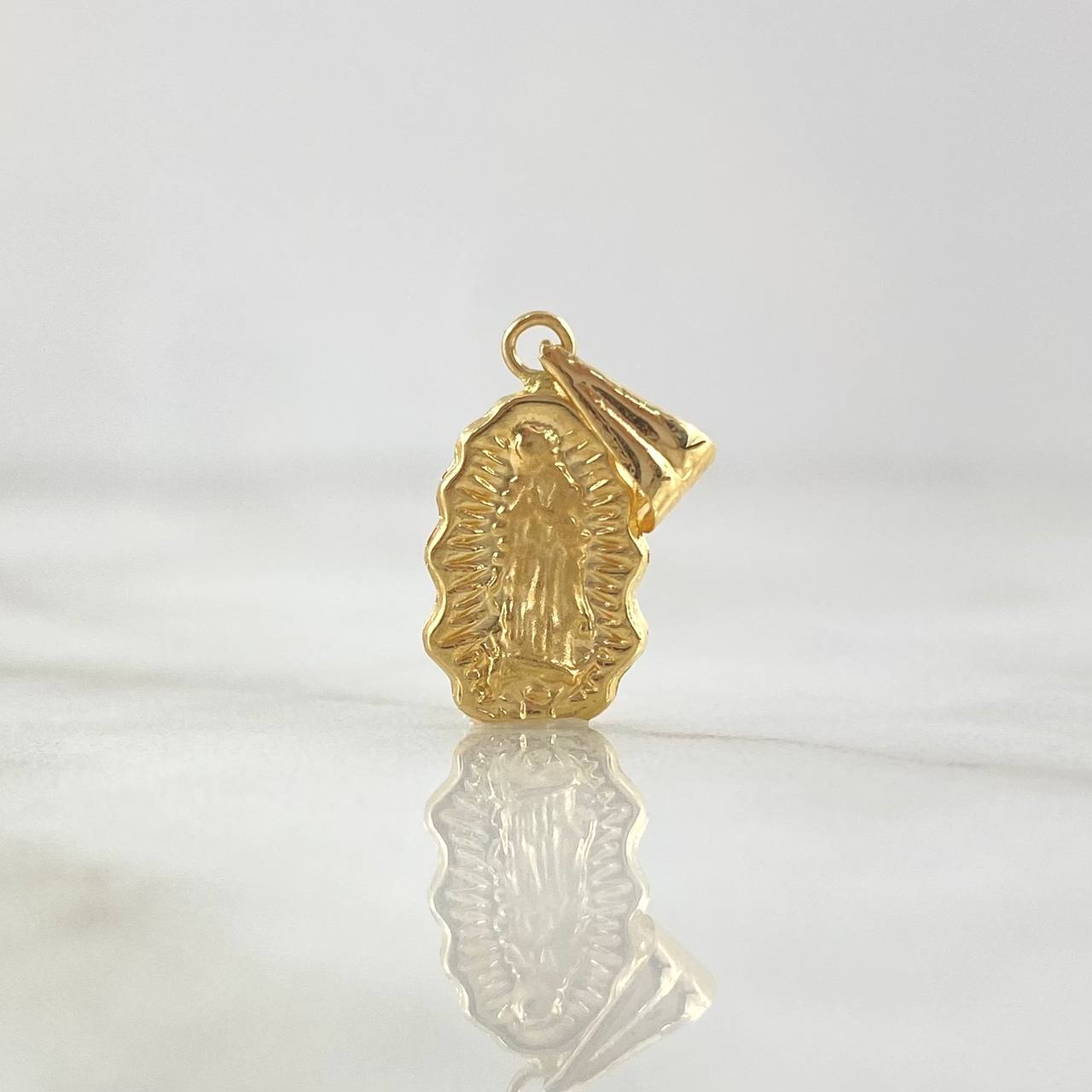 Dije Virgen Guadalupe Silueta 0.65gr / 2.2cm / Mate - Liso Oro Amarillo 18K *