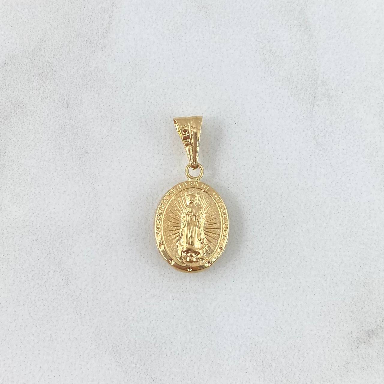 Dije Virgen Guadalupe Ovalada 0.8gr / 2cm / Troquelada Oro Amarillo 18K *