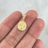 Dije Virgen Guadalupe Ovalada 0.8gr / 2cm / Troquelada Oro Amarillo 18K *