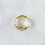 Anillo Sello Virgen Milagrosa 1.95gr / T9 / Mate - Liso Oro Amarillo 18K