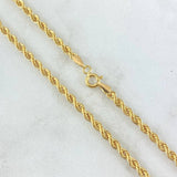 Cadena Lazo 3.35gr / 60cm / 2.2mm Oro Amarillo +3