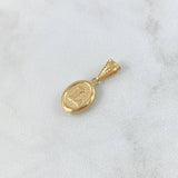 Dije Letra L 0.5gr / 2cm / Ovalada Texturizada Oro Amarillo 18K