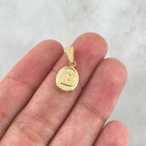 Dije Letra B 0.45gr / 2cm / Ovalada Texturizada Oro Amarillo 18K