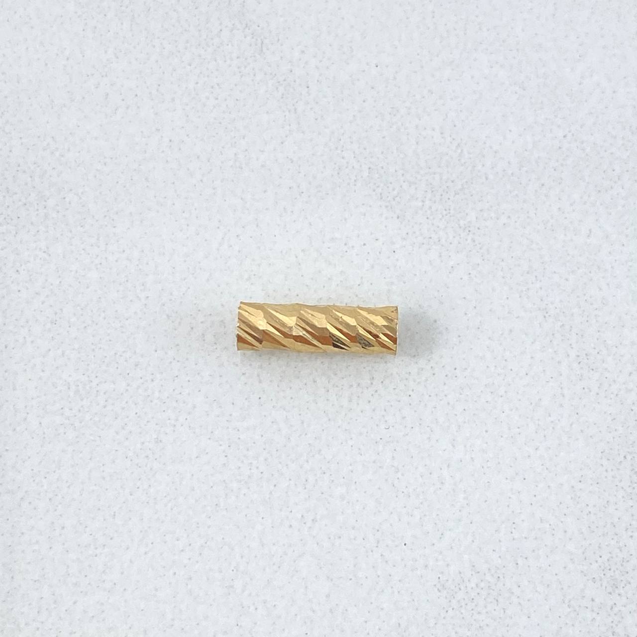 Herraje Cilindro 0.25gr / 1cm / Diamantado Oro Amarillo 18K *