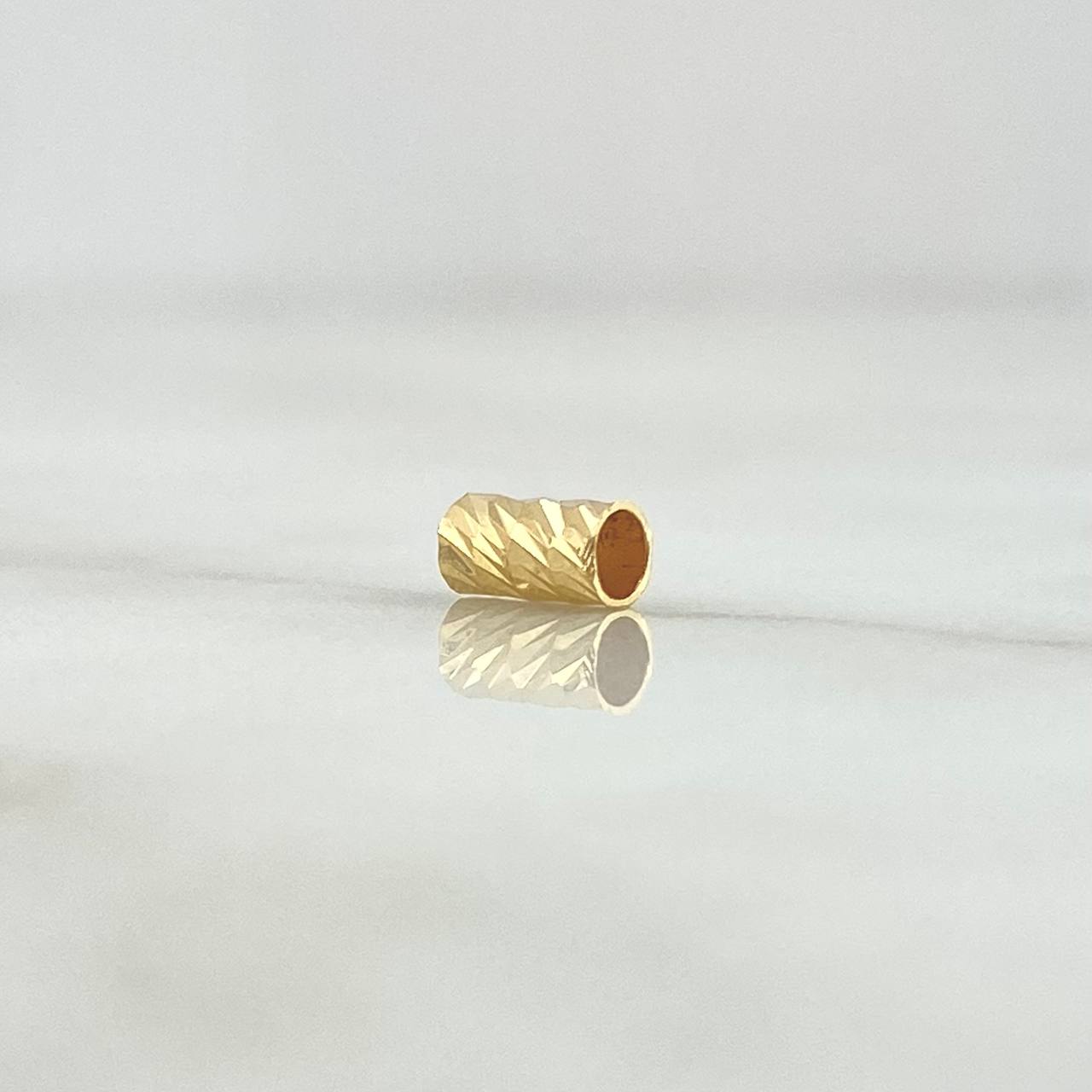 Herraje Cilindro 0.15gr / 0.5cm / Diamantado Oro Amarillo 18K *