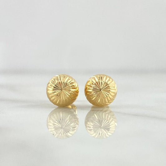 Topos Bola 8mm 1.3gr / Diamantados Oro Amarillo 18K