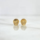 Topos Circulo  0.55gr / 6mm Diamantado Oro Amarillo 18K