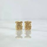 Topos Oso TS 0.65gr / 7mm Bordes Diamantados Oro Amarillo 18K ©