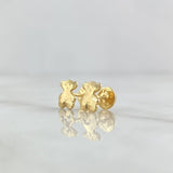 Topos Oso TS 0.65gr / 7mm Bordes Diamantados Oro Amarillo 18K ©