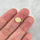 Herraje San Benito 0.45gr / 1cm / Troquelado Oro Amarillo 18K