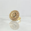 Anillo Caleidoscopio 6.75gr / T6 / Circones Blancos Oro Amarillo 18K ©