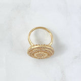 Anillo Caleidoscopio 6.75gr / T6 / Circones Blancos Oro Amarillo 18K ©