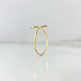 Anillo Serpiente 0.85gr / T8 1/2 / Circones Blancos Oro Amarillo *