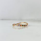 Anillo Estela Circulos Curva 1.75gr / T6 3/4 / Circones Colores Oro Amarillo