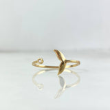 Anillo Cola Delfin 0.75gr / T6 1/2 / Circon Blanco Oro Amarillo ©