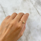 Anillo Cola Delfin 0.75gr / T8 1/4 / Circon Blanco Oro Amarillo