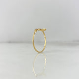 Anillo Cola Delfin 0.75gr / T6 1/2 / Circon Blanco Oro Amarillo ©