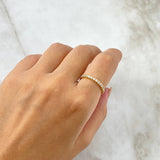 Anillo Churumbela 1.9gr / T6 / Circones Blancos Oro Amarillo