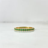 Anillo Churumbela 2.05gr / T7 1/4 / Circones Verdes Oro Amarillo