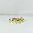 Anillo Corazones 1.75gr / T5 1/2 / Circones Verdes Oro Amarillo *