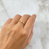 Anillo Corazones 1.75gr / T5 1/2 / Circones Verdes Oro Amarillo *