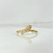 Anillo Serpiente 1.55gr / T8 / Circones Blancos Cafes Oro Amarillo