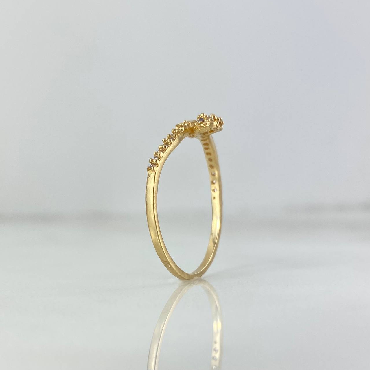 Anillo Serpiente 1.55gr / T8 / Circones Blancos Cafes Oro Amarillo