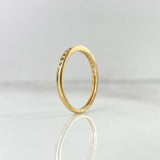 Anillo Rustico Carril 1.65gr / T6 1/2 / Circones Blancos Oro Amarillo ©