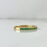 Anillo Churumbela 1.6gr / T6 1/2 / Circones Verdes Oro Amarillo