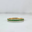 Anillo Churumbela 1.6gr / T6 1/2 / Circones Verdes Oro Amarillo