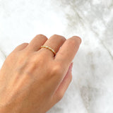 Anillo Ojos 1.7gr / T7 / Circones Blancos Oro Amarillo