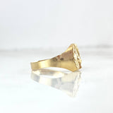 Anillo Sello Herradura Caballo 1gr / T5 / Oro Amarillo