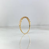 Anillo Churumbela Estela Curva 1.15gr / T5 1/4 / Circones Blancos Oro Amarillo