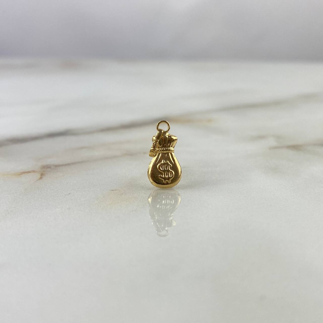 Dije Bolsa De Dinero 0.4gr / 1.7cm Oro Amarillo