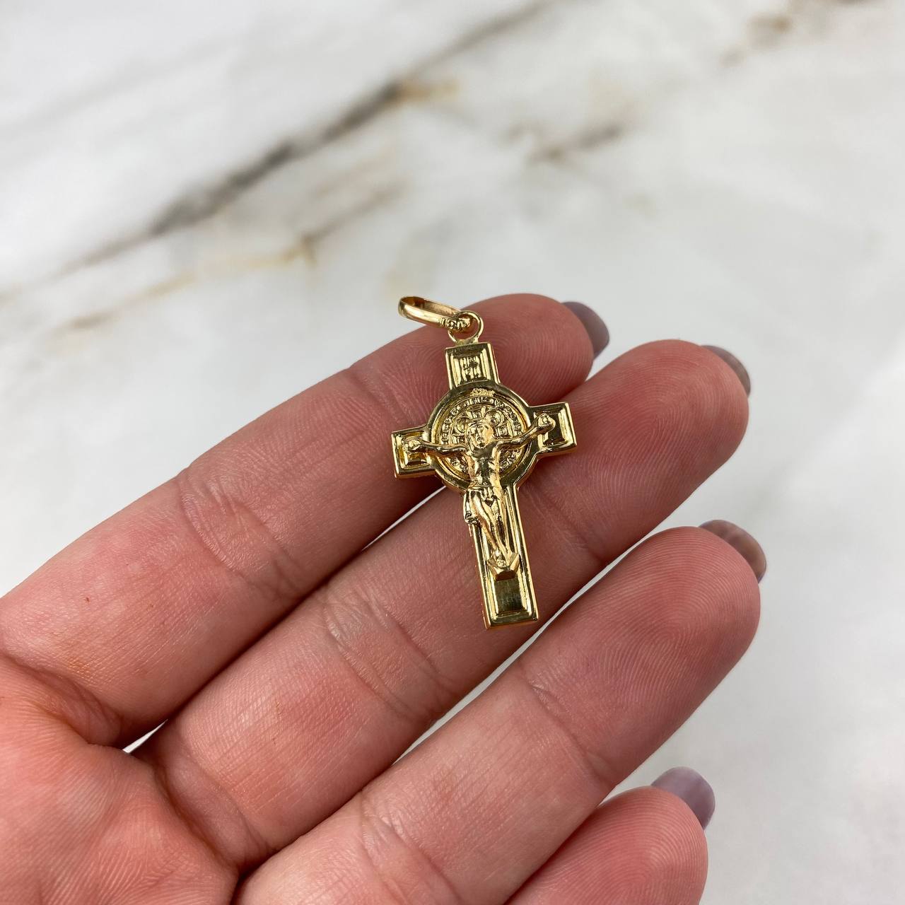 Dije Cristo Cruz 2gr / 3.8cm / Oro Amarillo