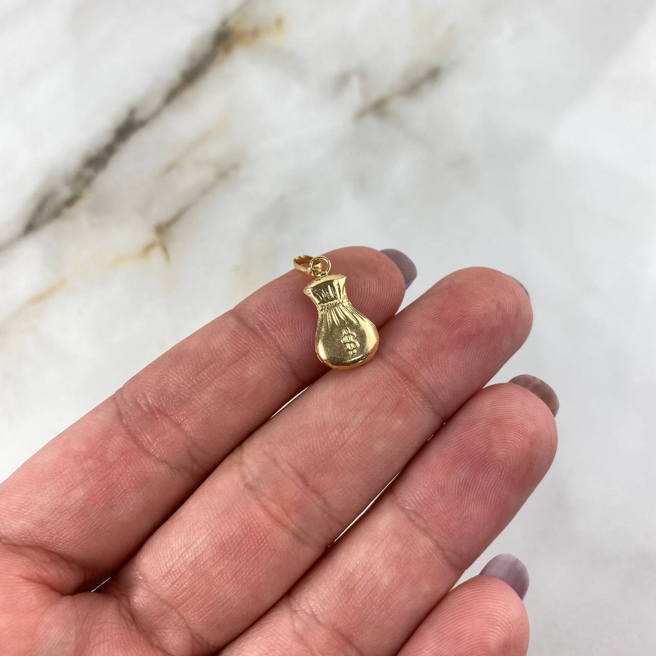 Dije Bolsa De Dinero 0.6gr / 2.2cm / Oro Amarillo