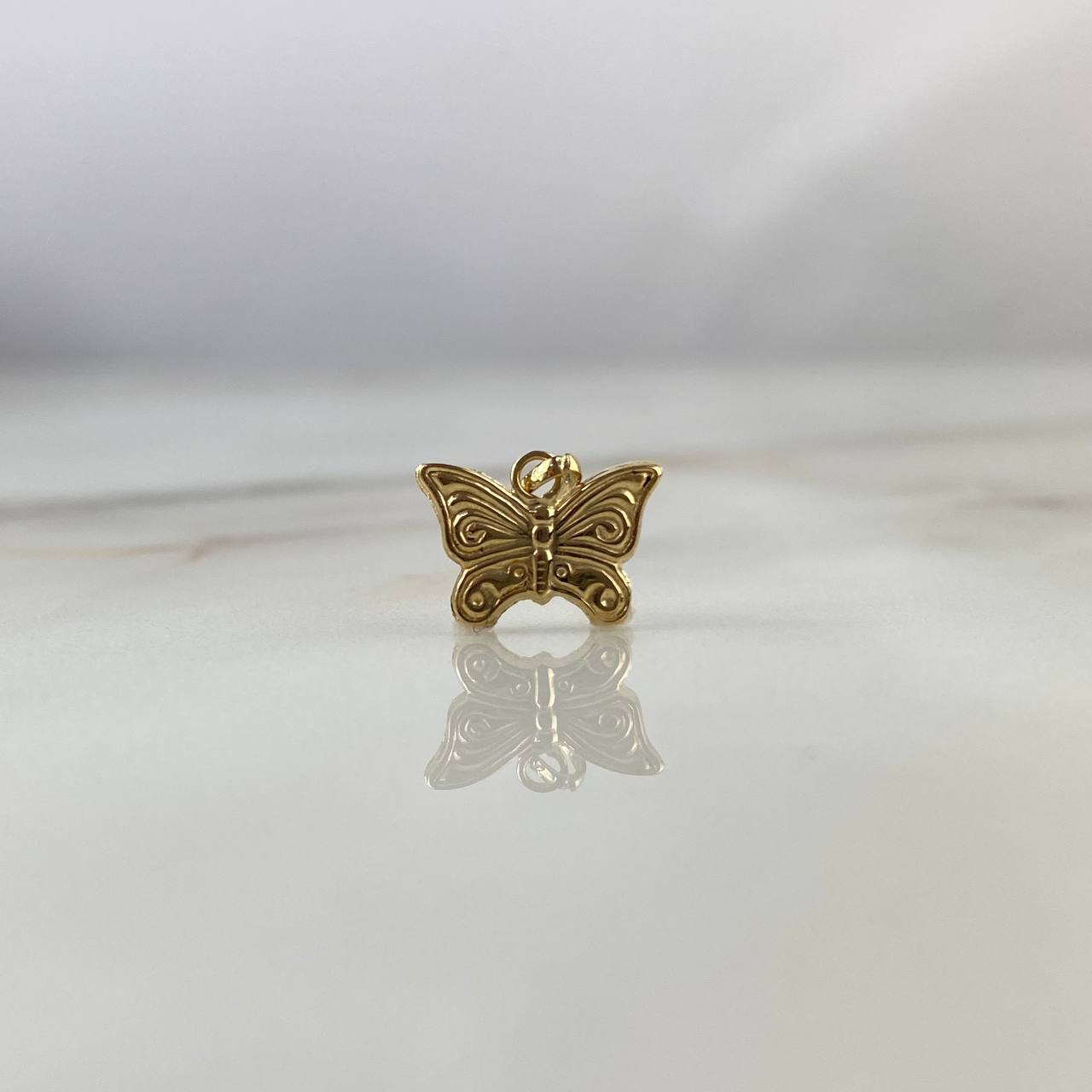 Dije Mariposa 0.55gr / 1.4cm Troquelado Oro Amarillo