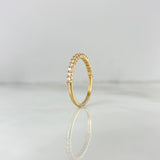 Anillo Churumbela 1.55gr / T7 3/4 / Circones Blancos Oro Amarillo