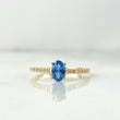 Anillo Solitario Churumbela 1.75gr / T5 1/2 / Circones Blancos Celeste Oro Amarillo