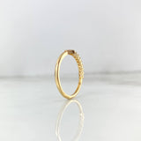 Anillo Corazon Linea 1.5gr / T6 / Circones Blancos Oro Amarillo