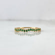 Anillo Churumbela Estela Curva 1.15gr / T7 1/4 / Circones Verdes Oro Amarillo