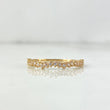 Anillo Churumbela Estela Curva 1.15gr / T7 1/4 / Circones Blancos Oro Amarillo