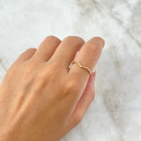 Anillo Tiara en V 0.55gr / T6 3/4 / Oro Amarillo ©