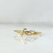 Anillo Fe Corazon 0.9gr / T8 / Circones Blancos Oro Amarillo